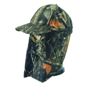 Custom Camouflage Balaclava 3 Hole Face Cover Shield Baseball Cap With Embroidered Logo