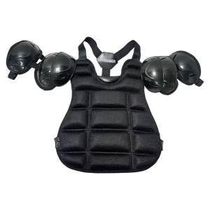 Custom Chest Leg Protector Black 16 Inches EVA Sponge Breathable Mesh Fabric ABS Kneepad Sports Protection
