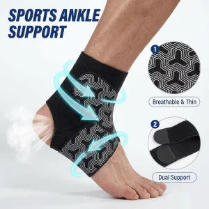 Custom Color Ports Ankle Braces Adjustable Ankle Support Wrap Fits in Shoes for Sports Activities