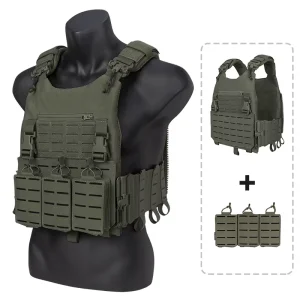 Custom Combat Nylon Training Quick Release Tactical Vest Molle Modular Vest Paintball Plate Carrier With 5.56 Mag Pouch