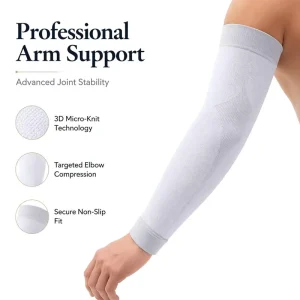 Custom Compression Arm Sleeve Professional Elbow Support Brace for Joint Stability Recovery Sports Men Women Bulk OEM