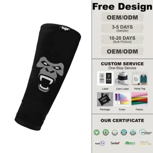 Custom Compression Arm Sleeves Sports Black Sets Cycling Basketball UV Protector Elbow Sleeve Spandex Polyester