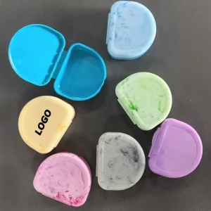 Custom Dental Retainer Case Durable Mouth Guard Box Travel Denture Container for Orthodontic Care