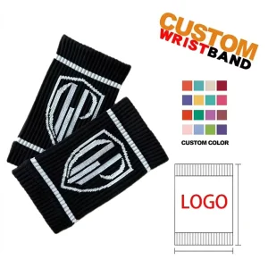 Custom Design logo Cross Fit Sweatbands Cotton Nylon Men and Women Wrist Band
