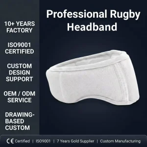 Custom EVA Padded Rugby Headband Breathable Soccer Head Guard Protective Flag Football Headgear For Youth Adults