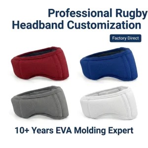 Custom EVA Padded Rugby Headband Shock Absorbing Breathable Soccer Head Guard Flag Football Headgear For Youth Adults