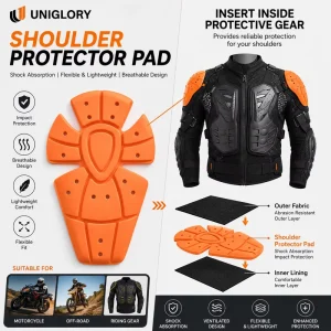 Custom EVA Shock Absorbing Armor Shoulder Protection Pad Flexible Cushion Insert for Motorcycle Riding & Skiing Protective Gear