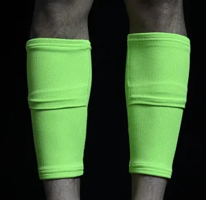 Custom Elastic Soccer Shin Guard Calf Sleeves Shin Pad Socks with Pocket Safety Elastic Calf Brace