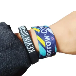 Custom Elastic Support Fitness Gym Wristbands RFID FM1108 Ntag 213 Ntag 215 Ntag216 Bracelet Elastic Fabric Wristband for Events