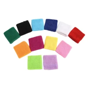 Custom Embroidered Elastic Cotton Terry Cloth Basketball Football Tennis Sports Wristband Sweatband