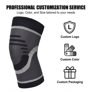 Custom Ergonomic Knee Compression Sleeves Non Slip Targeted Support Meniscus Protector Sports Safety Basketball Tennis
