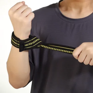 Custom Fitness Sports Accessories Exercise Strength Training Strap Elastic Wrist Guard Thickened Padding for Adult Weightlifting