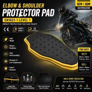 Custom Foam Adjustable Lightweight Professional Protection Waterproof Elbow Shoulder Back Pads Insert Protector Set Motorcycle