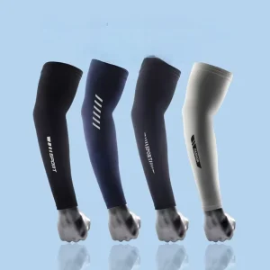 Custom Full Sleeve Arm Sleeves Graduated Compression UV Protective Cycling Gear for Summer Sports Cool Silk Spandex