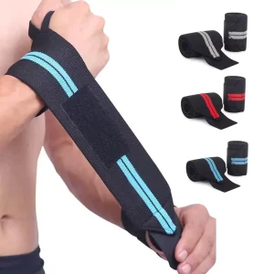 Custom Gym Weightlifting Elastic Wrist Straps Hand Support Wrist Protector with Thumb Loop for Bench Press Workout