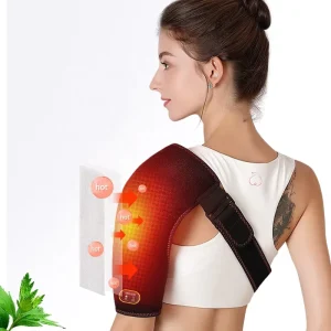 Custom Heating Neoprene Pressure Shoulder Brace 3 Level Temperature Control 3 Stage Massage Adjustable Left Right Arm Protector