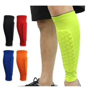 Custom Honeycomb EVA Eco friendly Breathable Football Leg Strap Brace Support Pads Calf Compression Sleeve Soccer Shin Guard