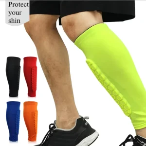 Custom Honeycomb Pads Calf Compression Sleeve Football Soccer Shin Guards Shin Pads
