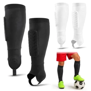 Custom Kids Youth Teenagers Shin Pads Sleeve Shin Defender Honeycomb Form Shin Guards Soccer Shinpads With Ankle Protection