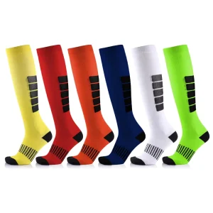 Custom Knee High 20-30mmHg Circulation Support Sports Compression Socks Breathability Personalized Mes Running Compression Socks