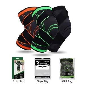 Custom Knee and Elbow Protector Cycling Sport Kneepad Compression Volleyball Knee Brace Support Pads Sleeve With Belt