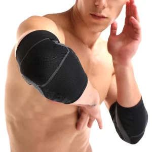 Custom Knitted Nylon Elbow Brace Breathable Elastic Compression Sleeve for Yoga Basketball Flexible Protection
