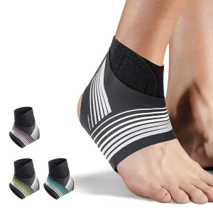 Custom Knitted Sports Ankle Support Stabilizer Compression Adjustable Anti Twist Protection Foot Ankle Brace Strap Wrap