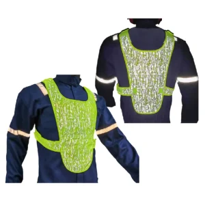 Custom LOGO Reflective Sport Safety Vest with Heat Transfer Hook Loop Closure for Outdoor Running Cycling One Pocket Design
