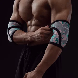 Custom LS0525 Neoprene Elbow Sleeves Compression Powerlifting Elbow Support Weightlifting Design for Sports Training