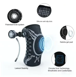 Custom Logo Adjustable Orthopedic Knee Ankle Brace One Knee Brace Knob Knee Brace for Sports Running Workout