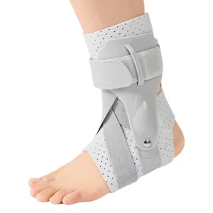 Custom Logo Ankle Support Brace with Side Stabilizers and Cross Auxiliary Fixing Belt Strength Protection for Sports Arthritis