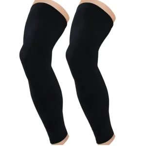 Custom Logo Available Elastic Breathable Full Length Compression Leg Sleeve Sports Muscle Recovery Leg Cover For Men