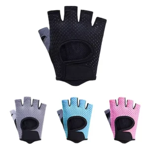 Custom Logo Breathable Half Finger Exercise Soft Gym Stretch Exercise Cycling Weightlifting Fitness Workout Gloves