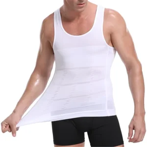 Custom Logo Breathable Men’s Compression Shirt Undershirt Slimming Vest Abs Abdomen Slim Body Shaper