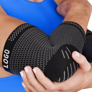 Custom Logo Compression Anti Slip Elbow Sleeve Soft Knitted Arm Sleeves For Athletes Sports Basketball Volleyball