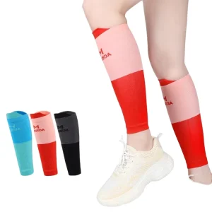 Custom Logo Compression Breathable Elastic Running Football Cycling Shin Guard Knitted Lower Leg Calf Sleeve