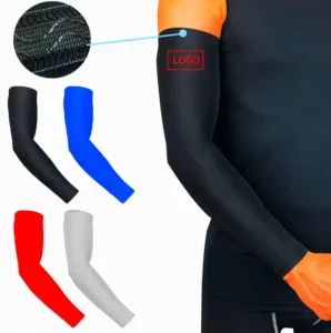 Custom Logo Compression Elastic Arm Sleeve Sports Nylon Elbow Guard Cycling Basketball Running Breathable Anti-Slip Covers