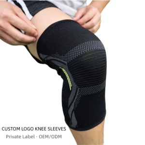 Custom Logo Compression Knee Sleeve Support OEM ODM Knee Brace With Custom Packaging For New Growing Brands
