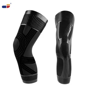 Custom Logo Compression Sports Knee Brace Thigh High Full Leg Sleeve Seamless Anti Slip Flocking Cloth Compression Thigh Brace