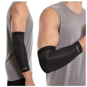 Custom Logo Copper Neoprene Basketball Shooting Compression Arm Sleeves Nylon Elbow Brace for Gym Use Pain Relief