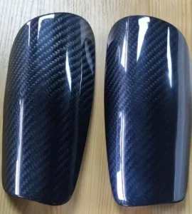 Custom Logo Dry Carbon Fiber Kneepad Football Shin Knee Pads High Strength Carbon Fiber Soccer Shin Guards for Kids Youth Adult
