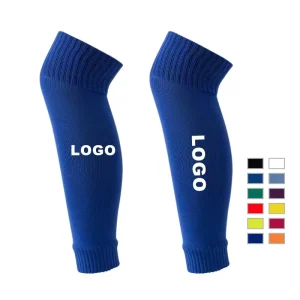Custom Logo Footless Shin Guard Socks Calf Compression Football Sock Sleeves Nylon Leg Sleeves Soccer Sock