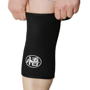 Custom Logo Gym Fitness 7mm Compression Breathable Waterproof Nylon Cotton Drawstring Closure Knee Sleeves for Men