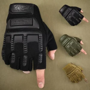 Custom Logo Half Finger Safety Cut Resistant Motocross Riding Motorcycle Gloves