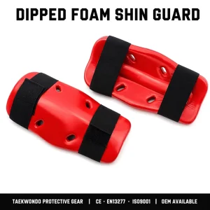 Custom Logo Lightweight Dipped Foam Padded Leg Shield Bulk Factory Direct Supply DDP Train Taekwondo Shin Protector