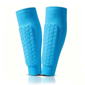 Custom Logo Non Slip Honeycomb EVA Shin Guards Elastic Calf Support Sleeves For Football And Running