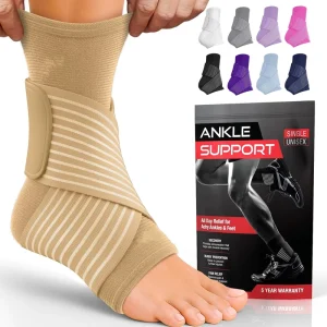 Custom Logo Plantar Fasciitis Relief Achilles Tendonitis Ankle Brace Support Compression Sleeve With Strap