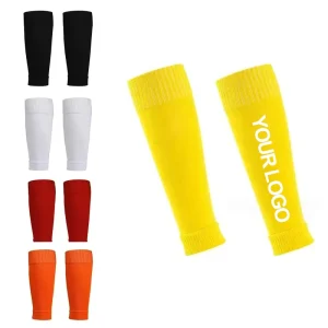 Custom Logo Solid Color Compression Calf Sleeves Custom Elastic Soft Soccer Shin Guards Pads Socks for Shin Protector