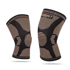 Custom Logo Sports Compression Cooper Knee Brace Support Elastic Knee Sleeve For Men Women