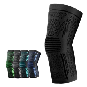 Custom Logo Sports Workout Protector Breathable High Elastic Compression Knit Nylon Knee Brace Sleeve for Men Women